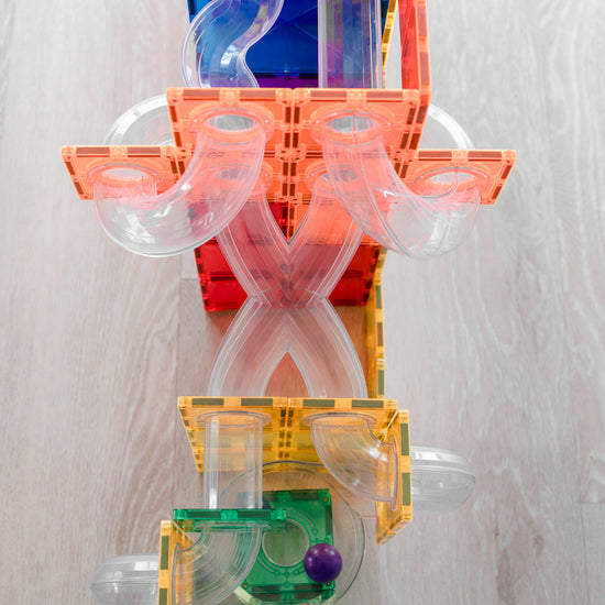 Magnetic Tiles - 66 pc Rainbow Ball Run Expansion Pack