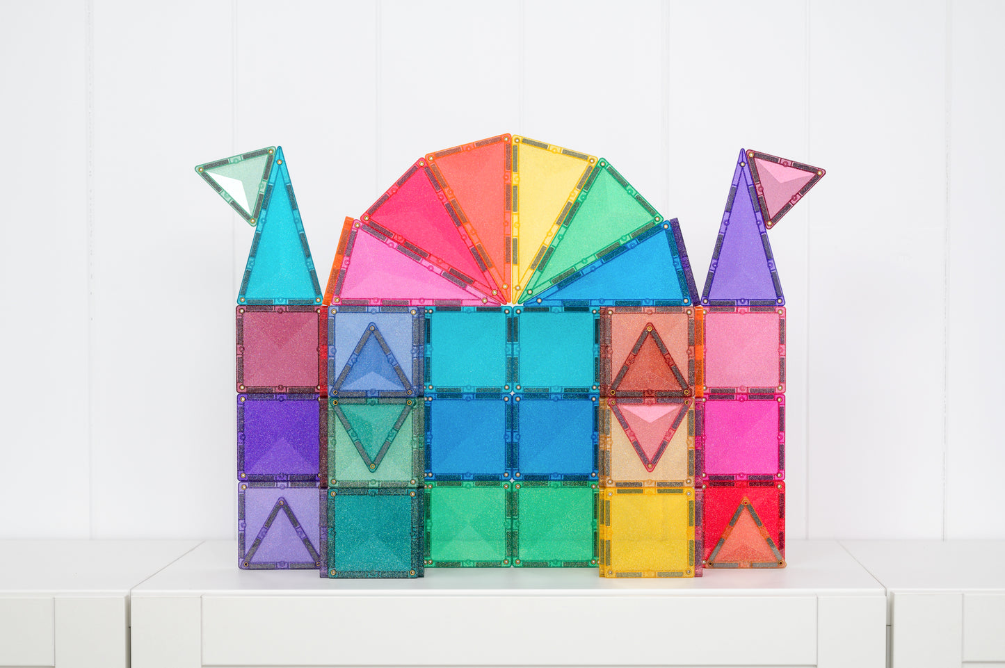 Connetix Magnetic Tiles - 48pc Glitter Pack - Castle - NEW!!!