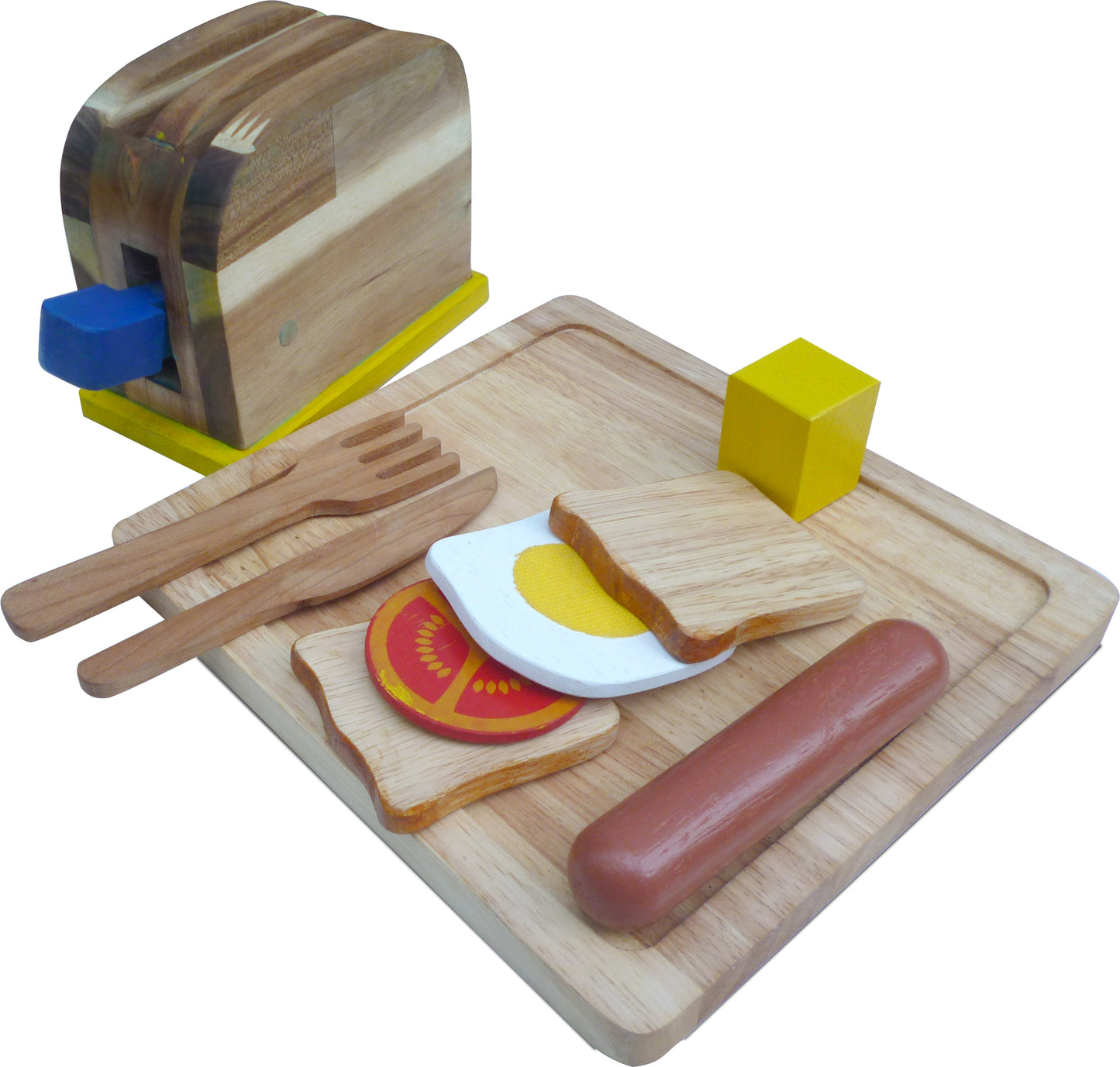 Wooden Breakfast Set and Toaster
