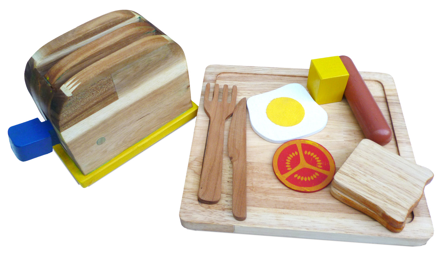 Wooden Breakfast Set and Toaster
