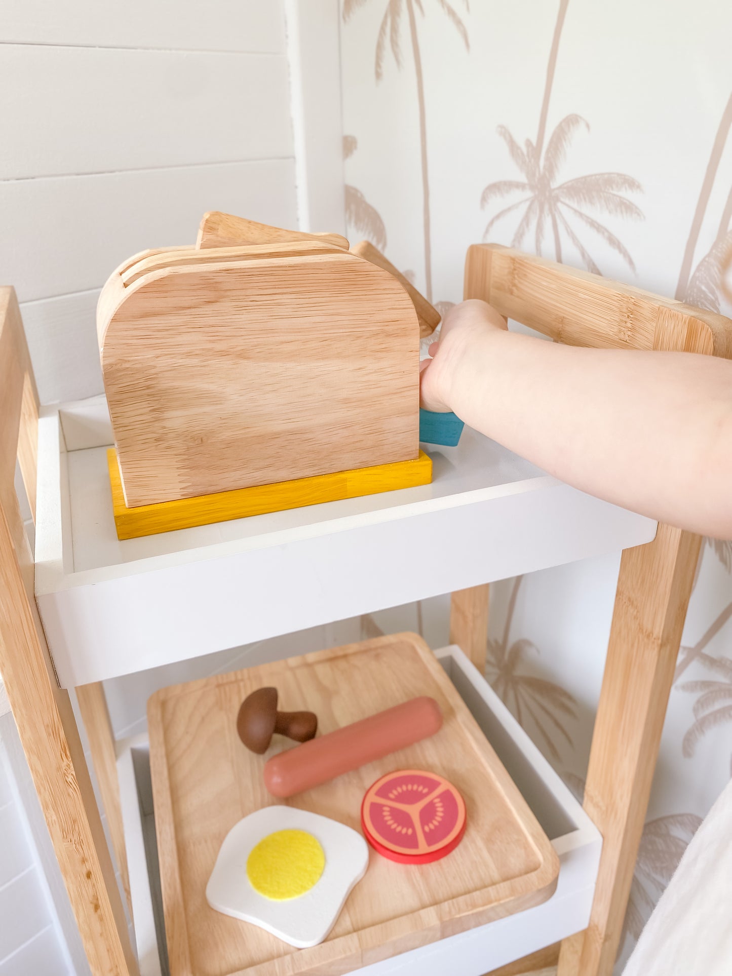 Wooden Breakfast Set and Toaster