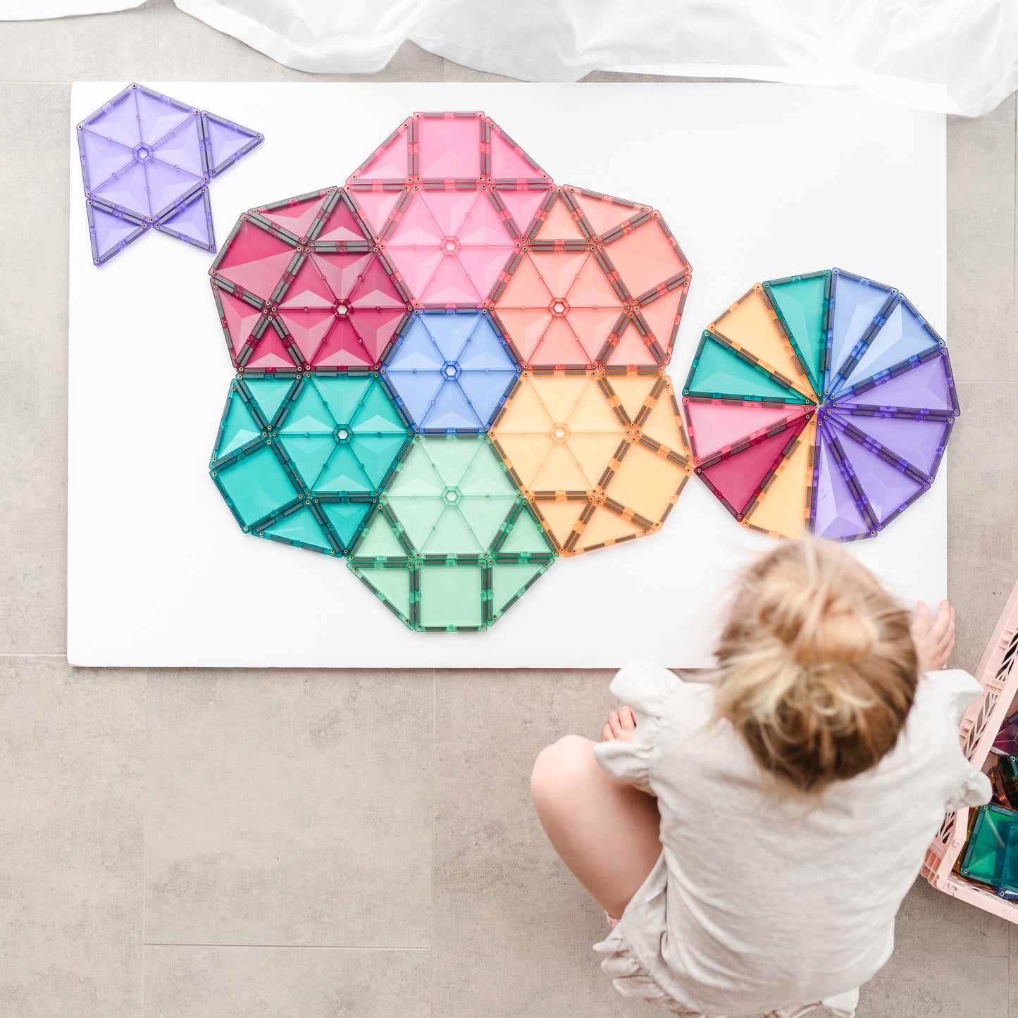 Magnetic Tiles - 202 pc Pastel Mega Pack