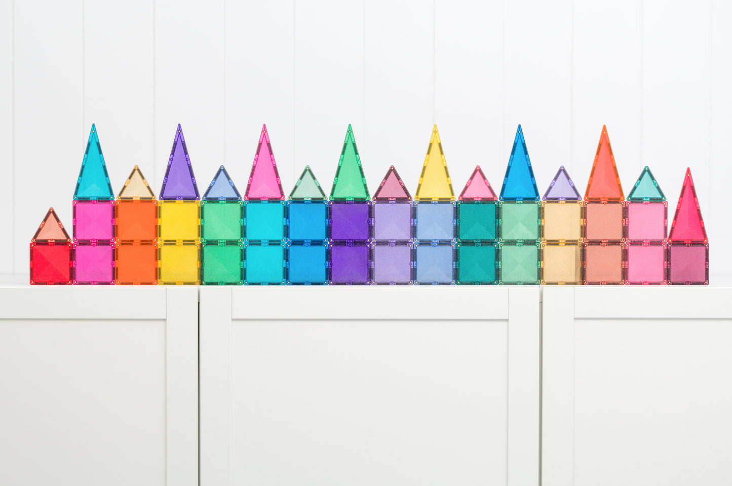 Connetix Magnetic Tiles - 48pc Glitter Pack - Castle - NEW!!!