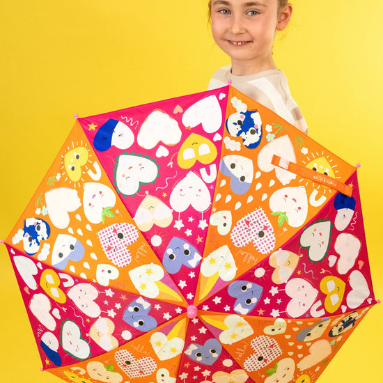 Large Colour Changing Umbrella - Hearts