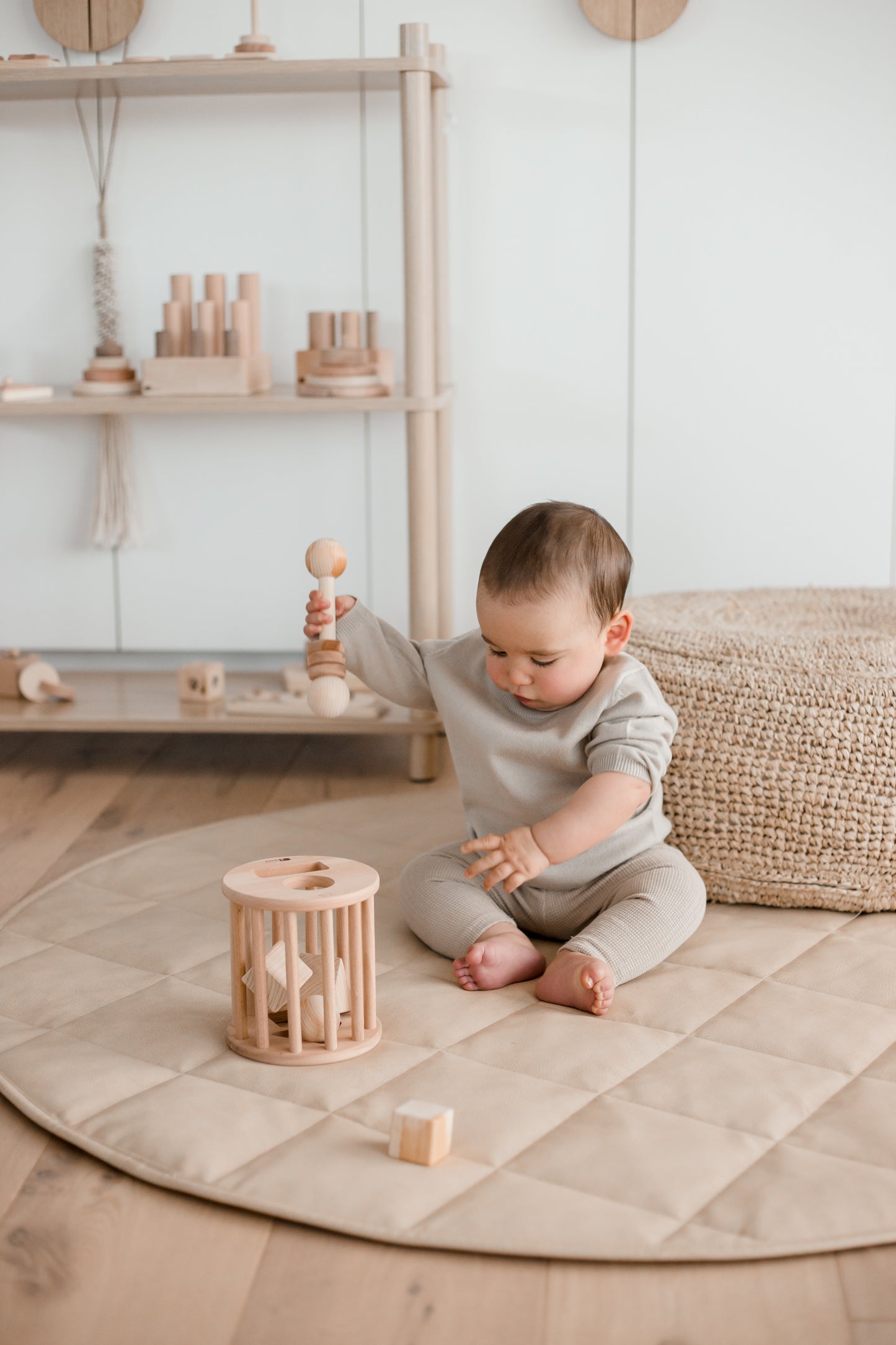 Wooden Grasping Rattle