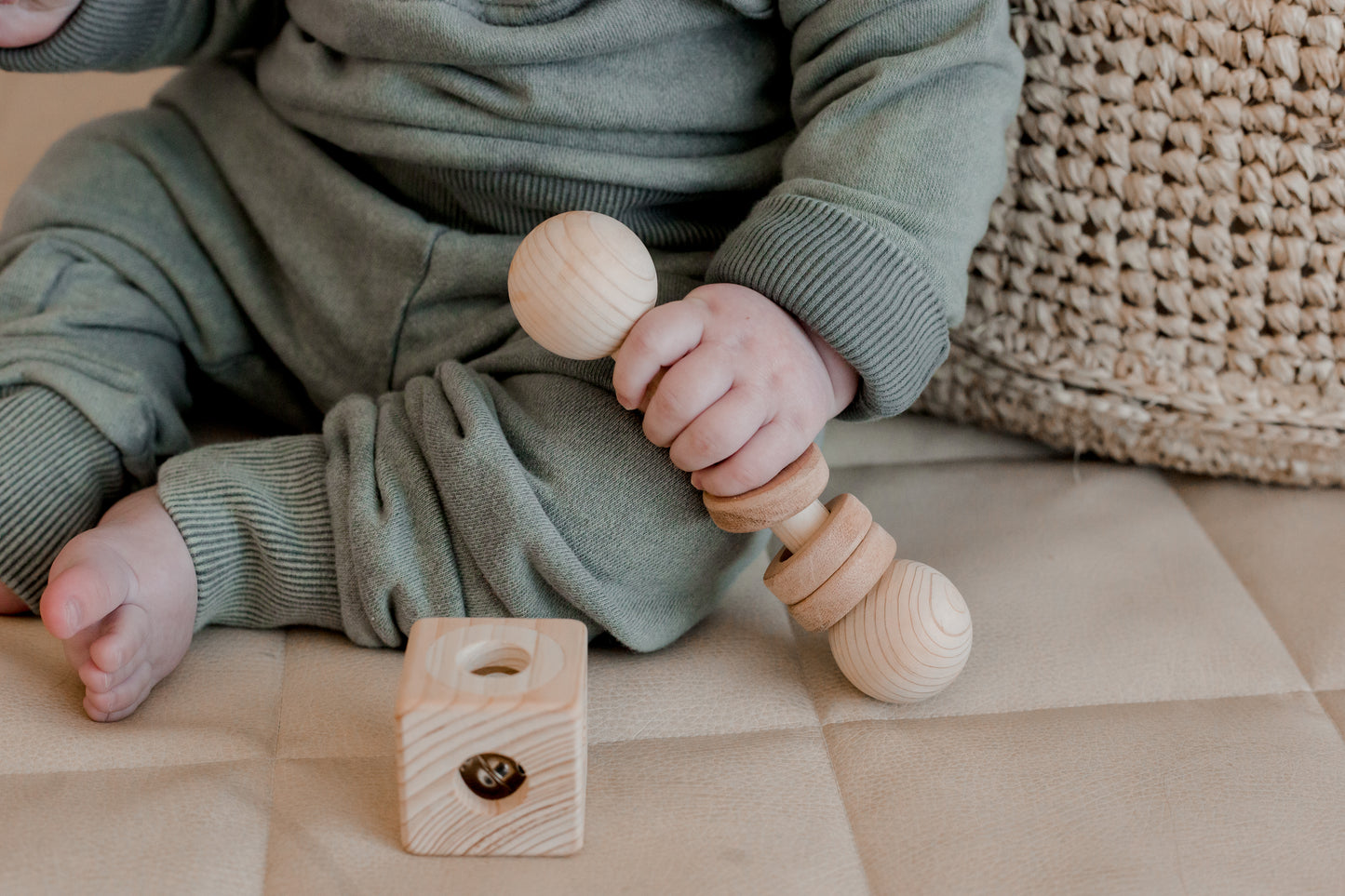 Wooden Grasping Rattle