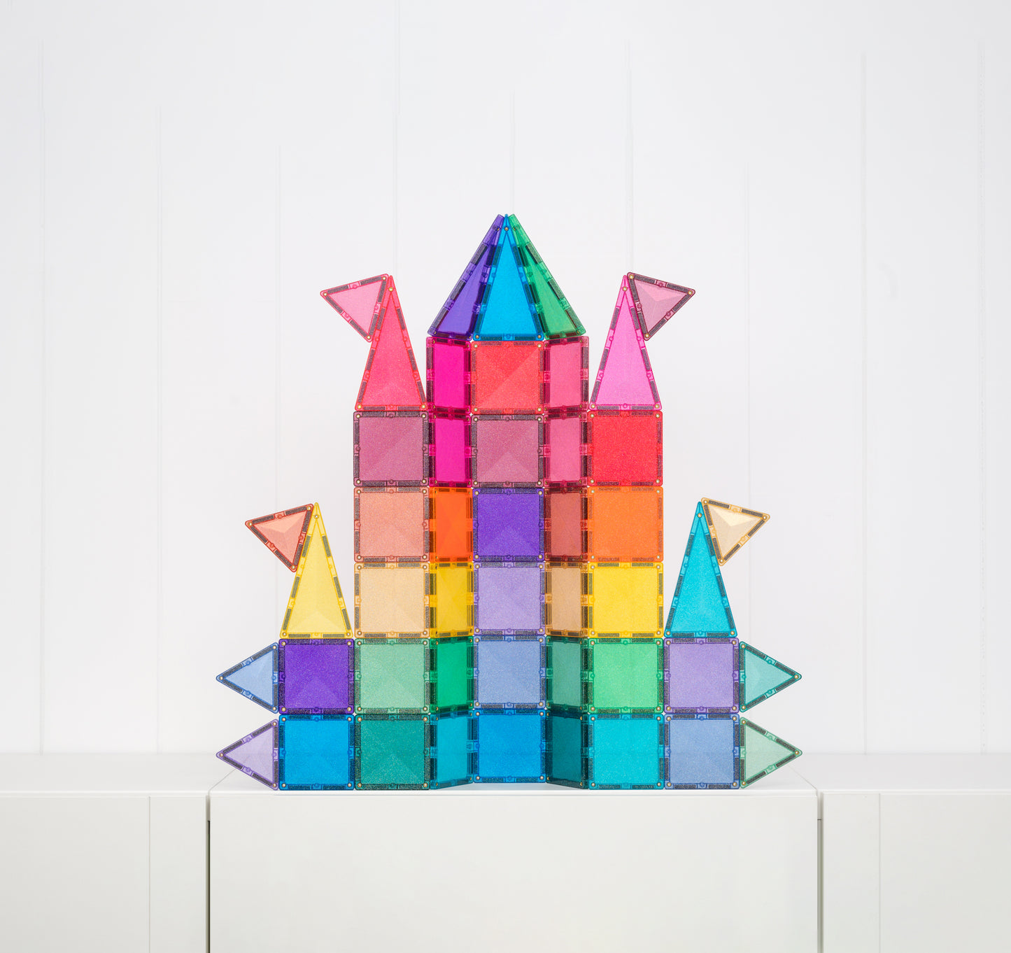 Connetix Magnetic Tiles - 48pc Glitter Pack - Castle - NEW!!!