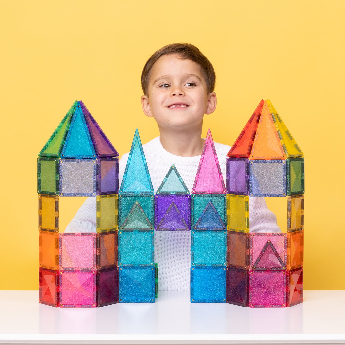 Connetix Magnetic Tiles - 48pc Glitter Pack - Castle - NEW!!!