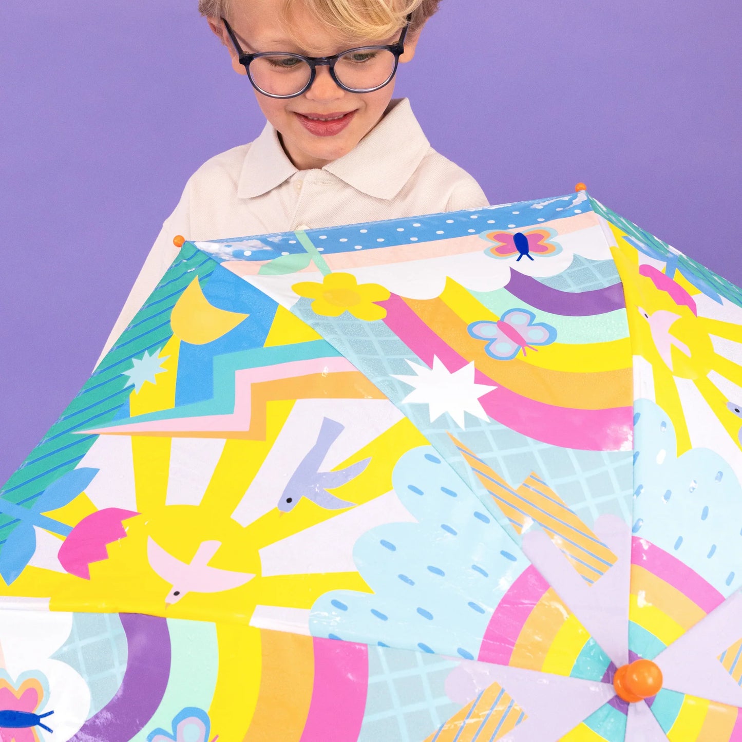 Large Colour Changing Umbrella - Rainbows
