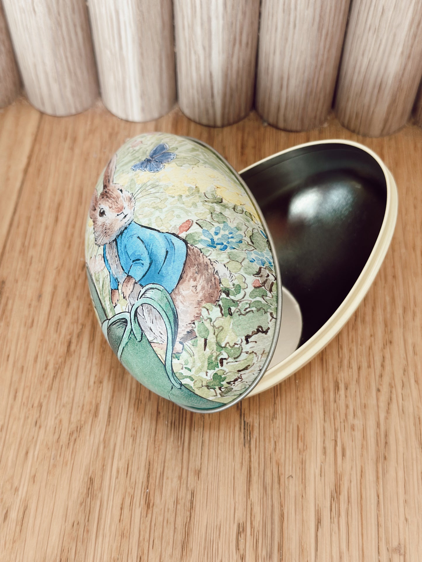 Peter Rabbit Egg Shaped Tin Asst