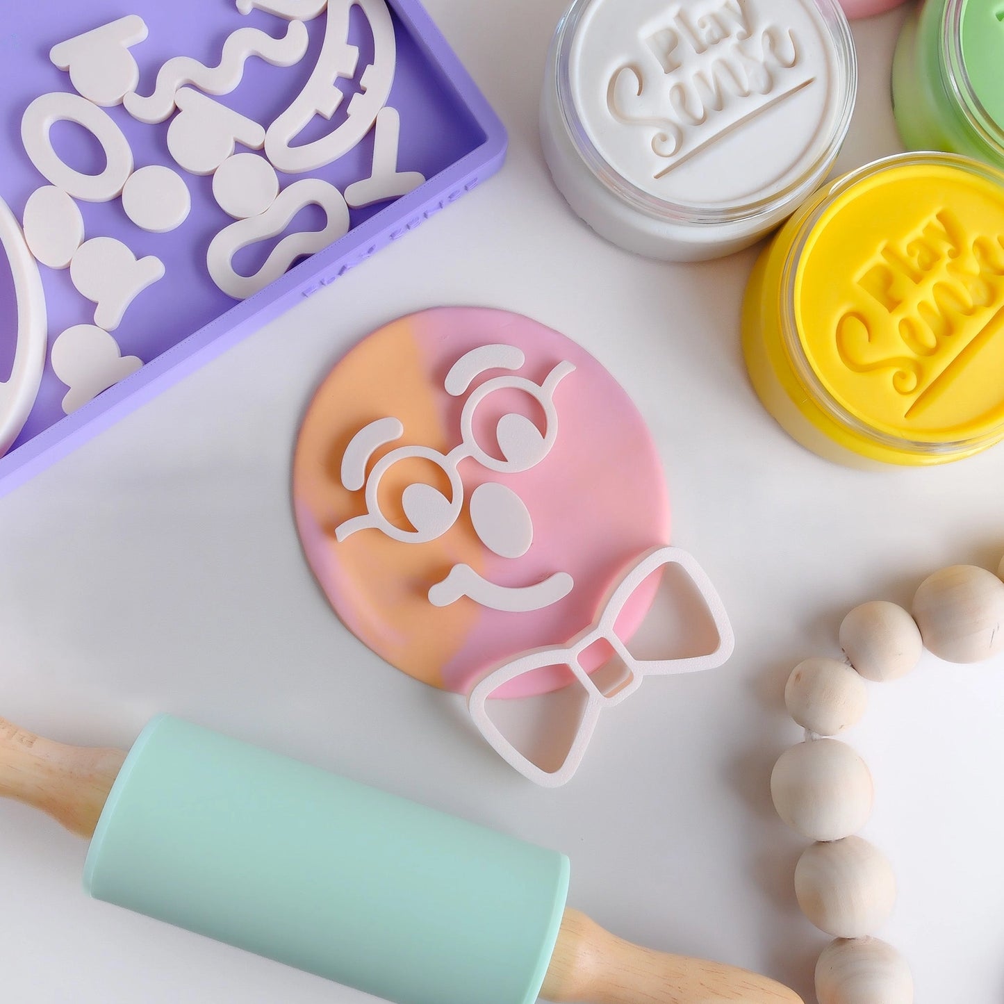 PRE ORDER - Eco Funny Faces - Beige