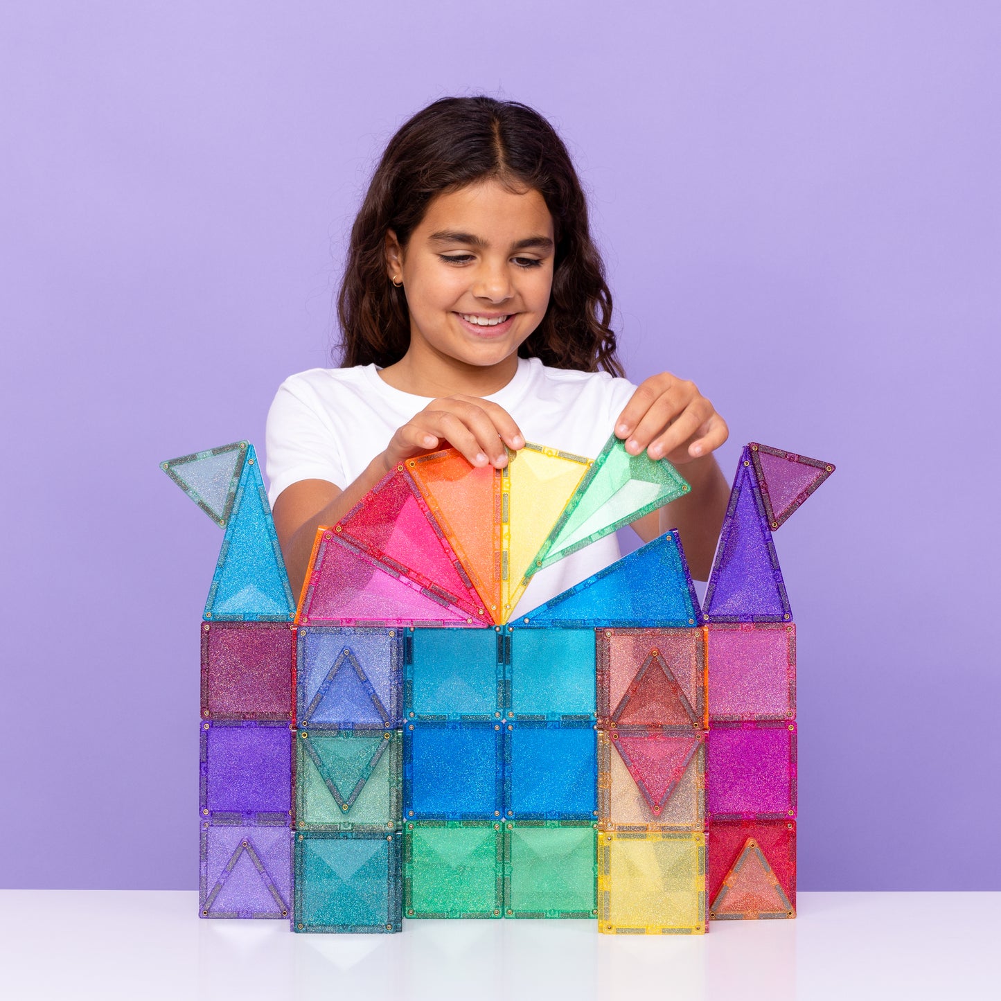 Connetix Magnetic Tiles - 48pc Glitter Pack - Castle - NEW!!!