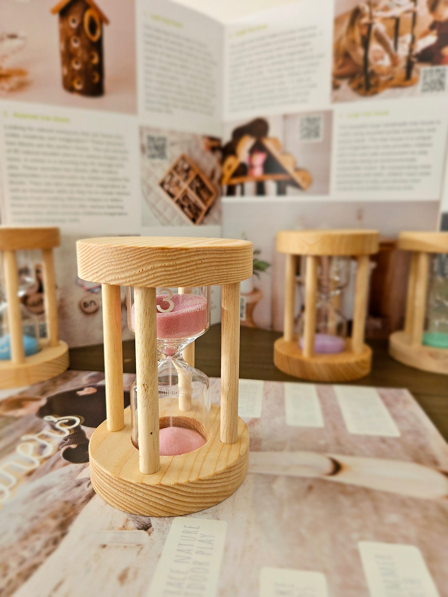 Wooden Sand Timers - Set of 4