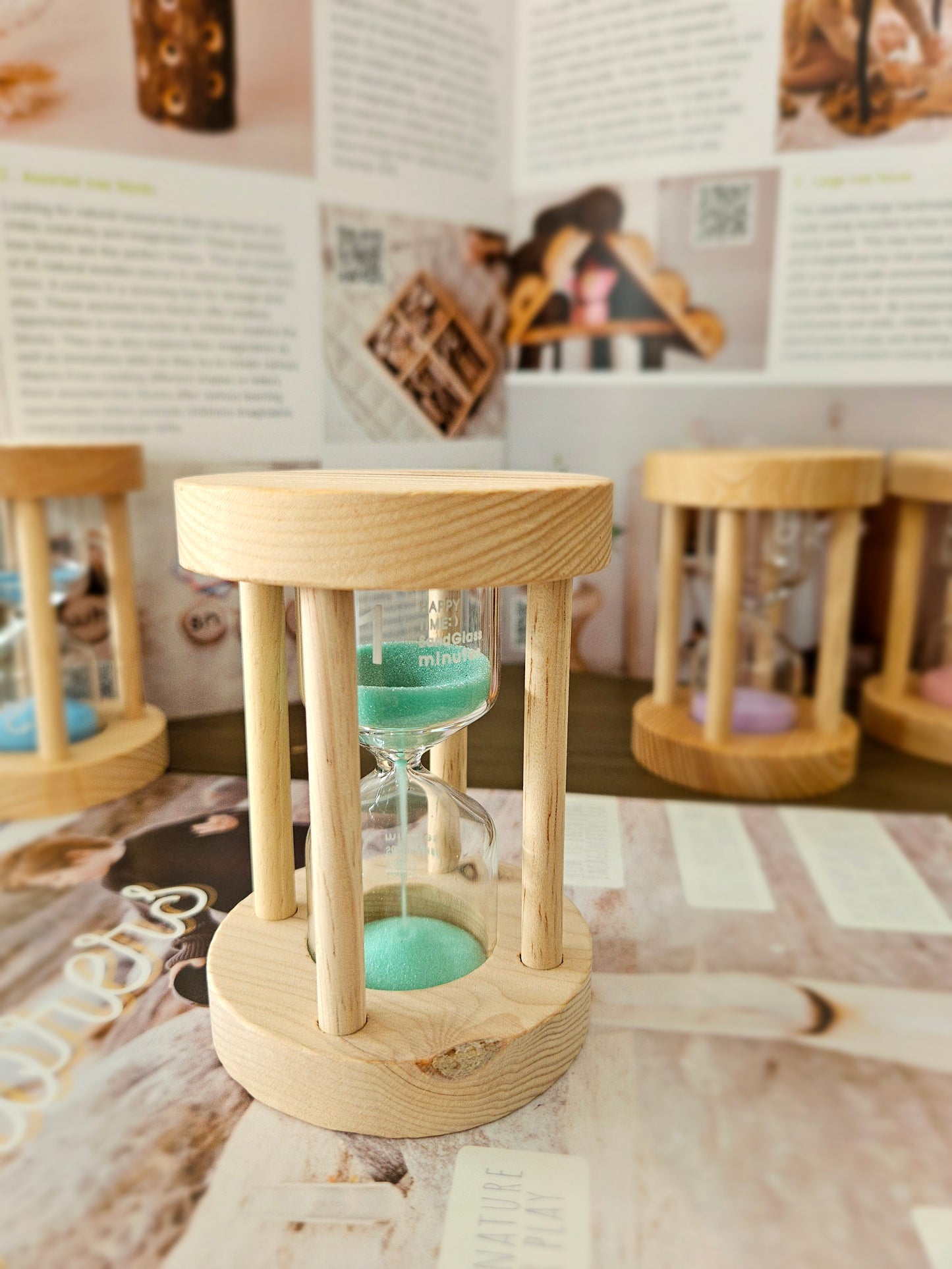 Wooden Sand Timers - Set of 4