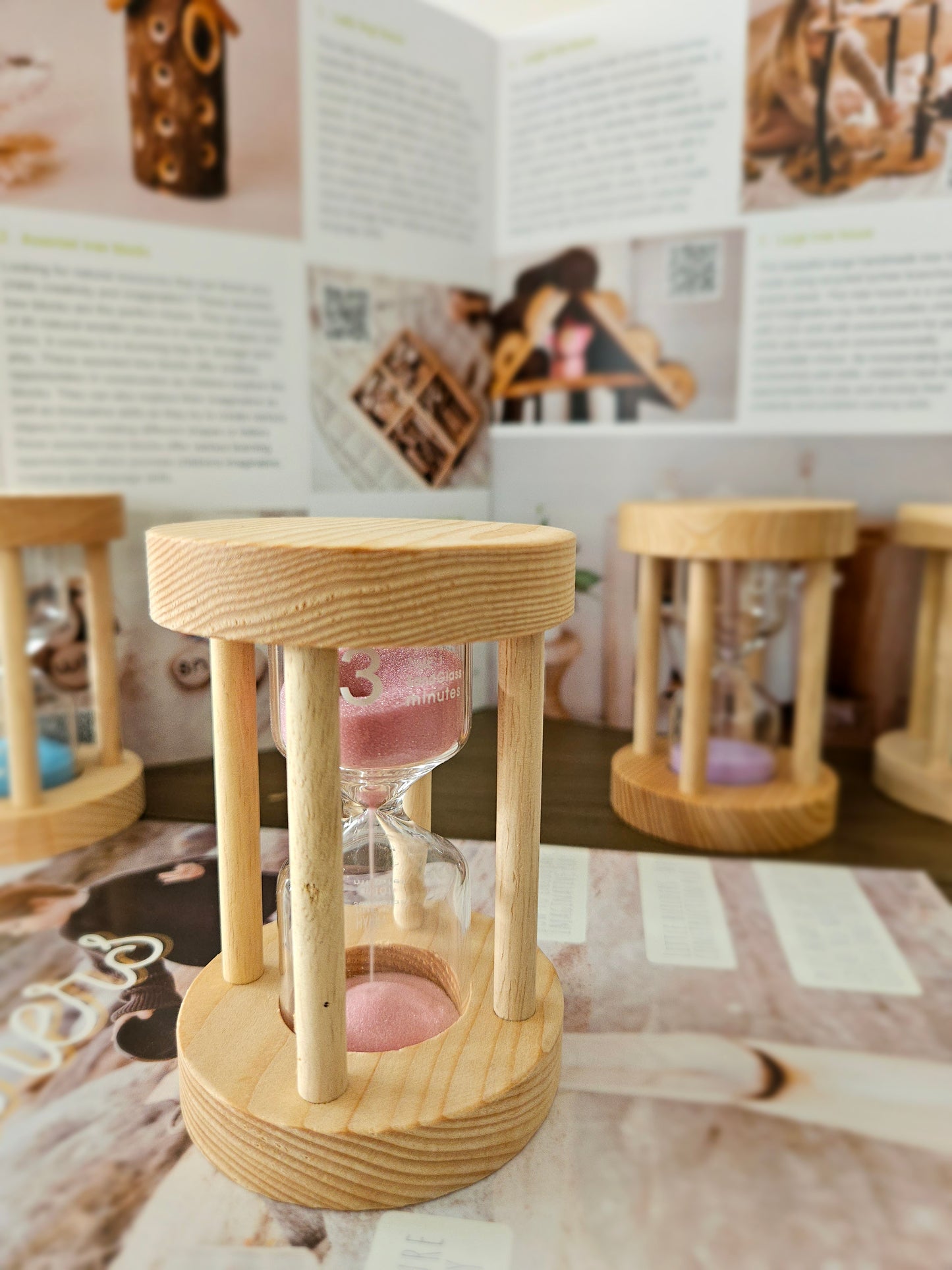 Wooden Sand Timers - Set of 4