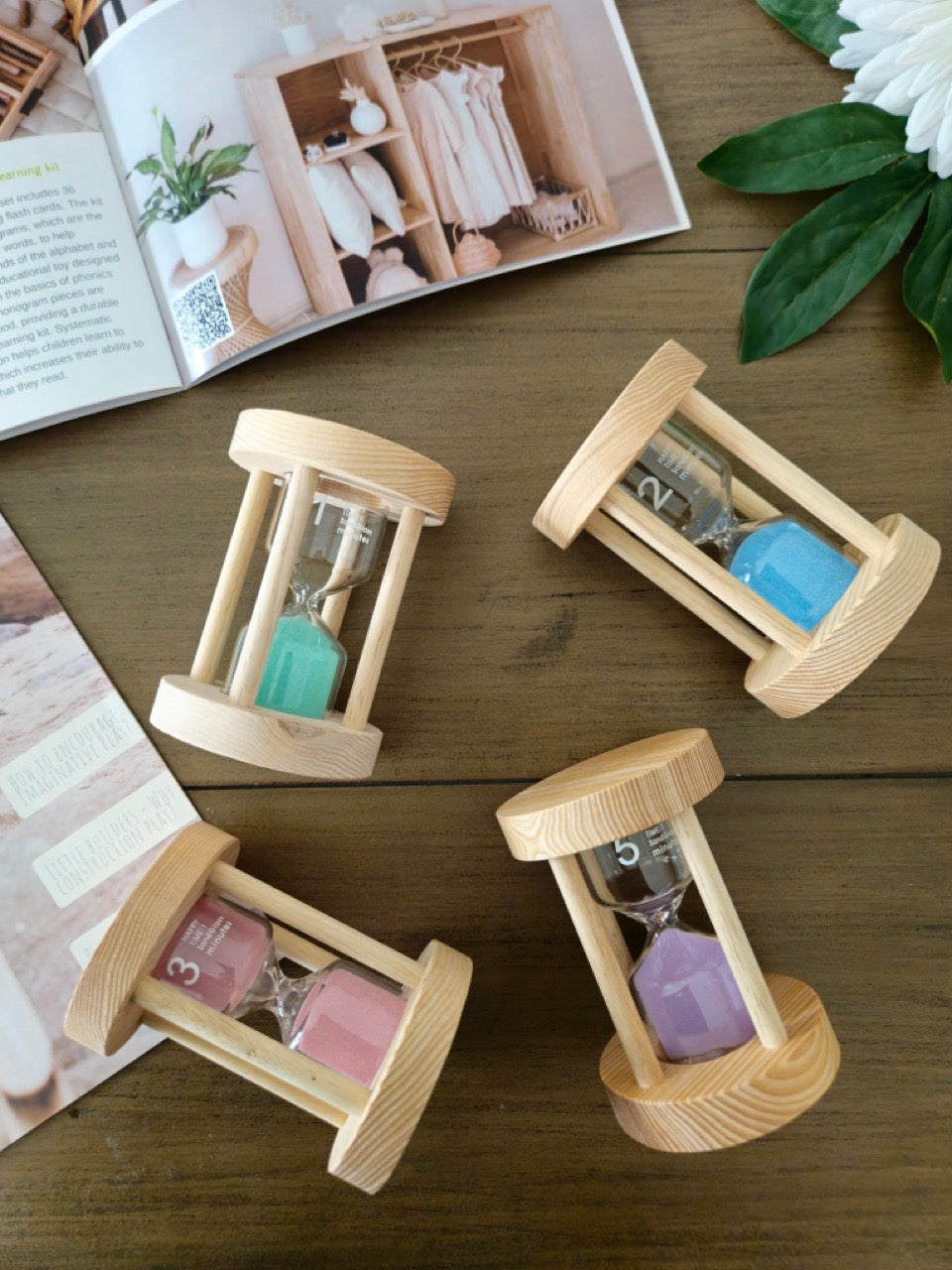 Wooden Sand Timers - Set of 4