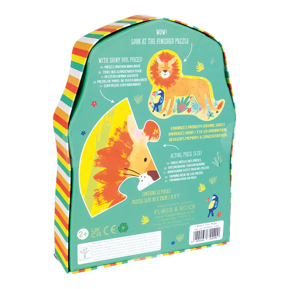 Shaped Jigsaw Puzzle 12 pc - Lion