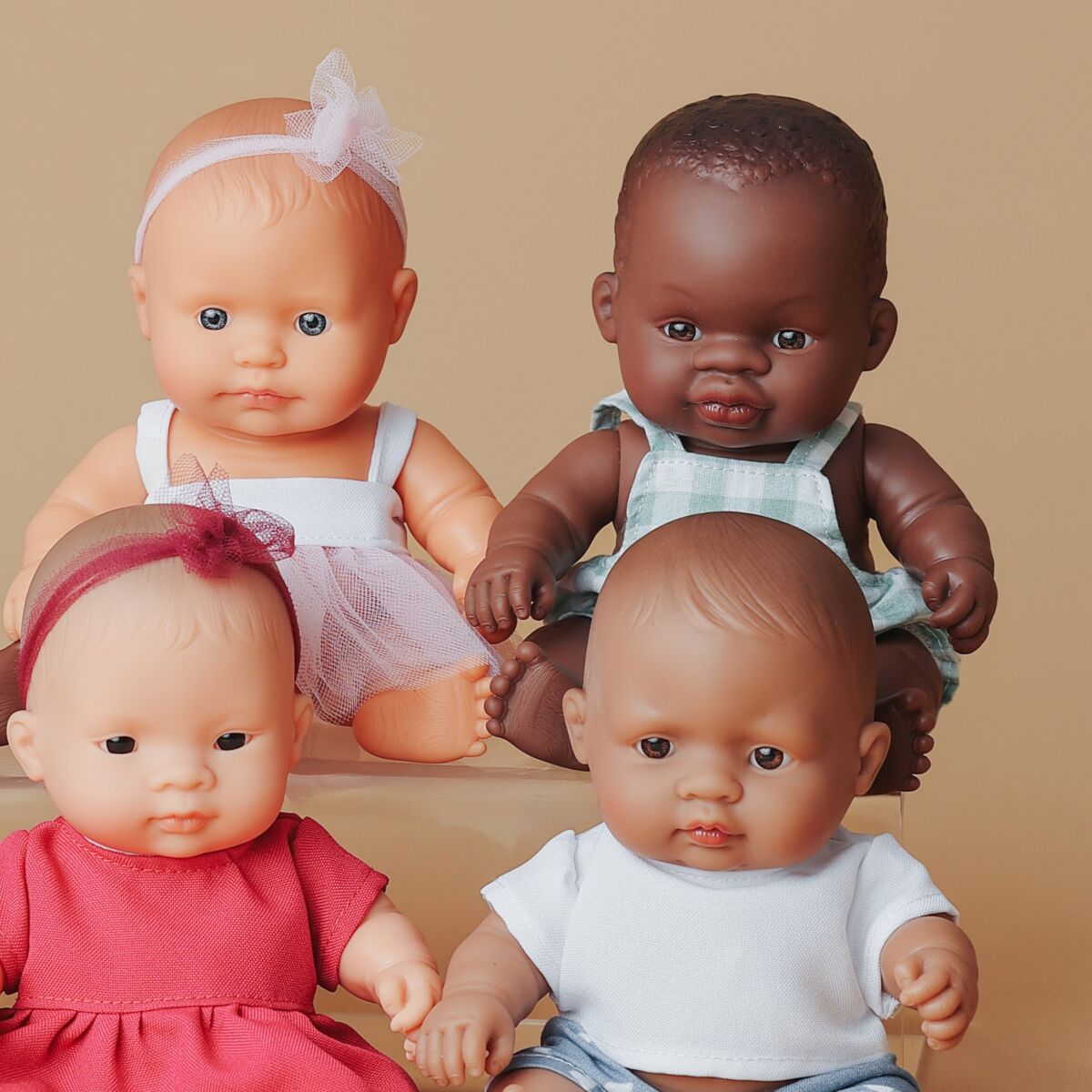 Miniland Doll 21cm African - Boy - Clothed - My Friends & Me