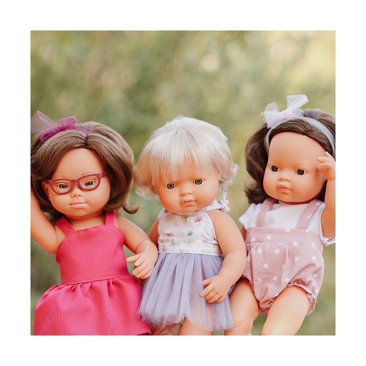 Miniland Doll 38cm Caucasian Brown Hair - Girl - Clothed - My Friends & Me