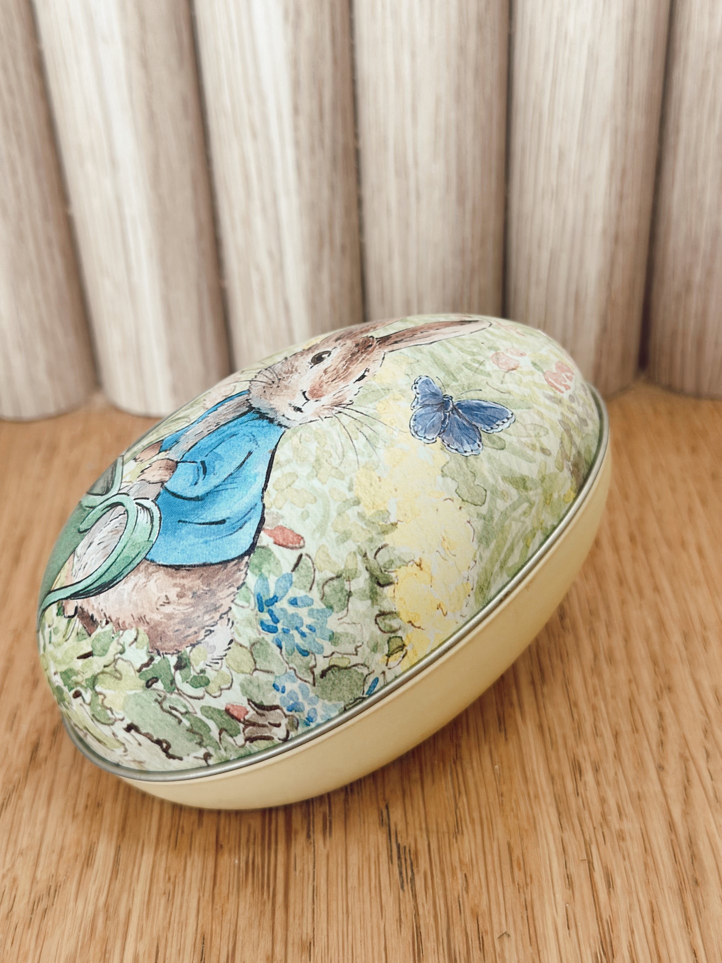 Peter Rabbit Egg Shaped Tin Asst