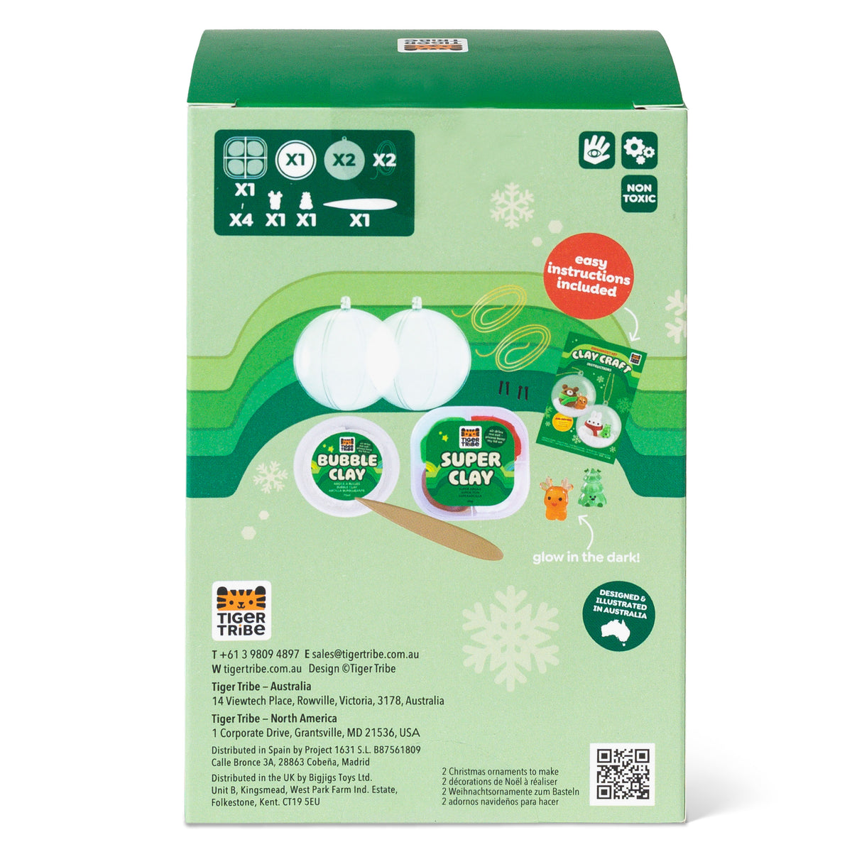 Super Clay Craft Xmas Kit - Bear and Bunny
