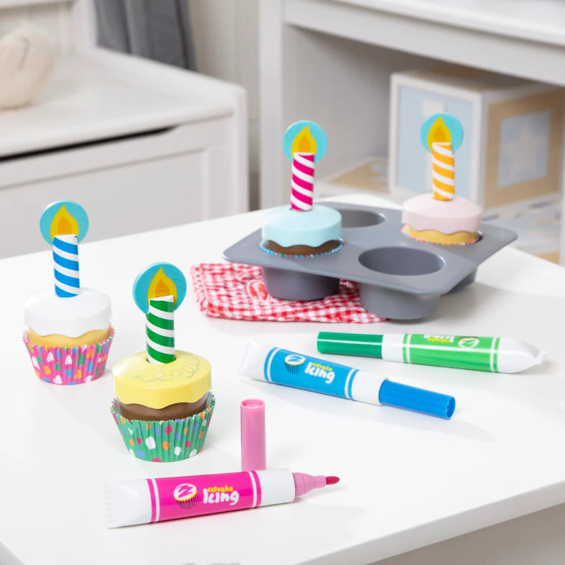 Wooden Bake and Decorate Cupcake Set