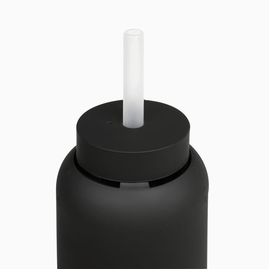 Lounge Straw and Cap - Black