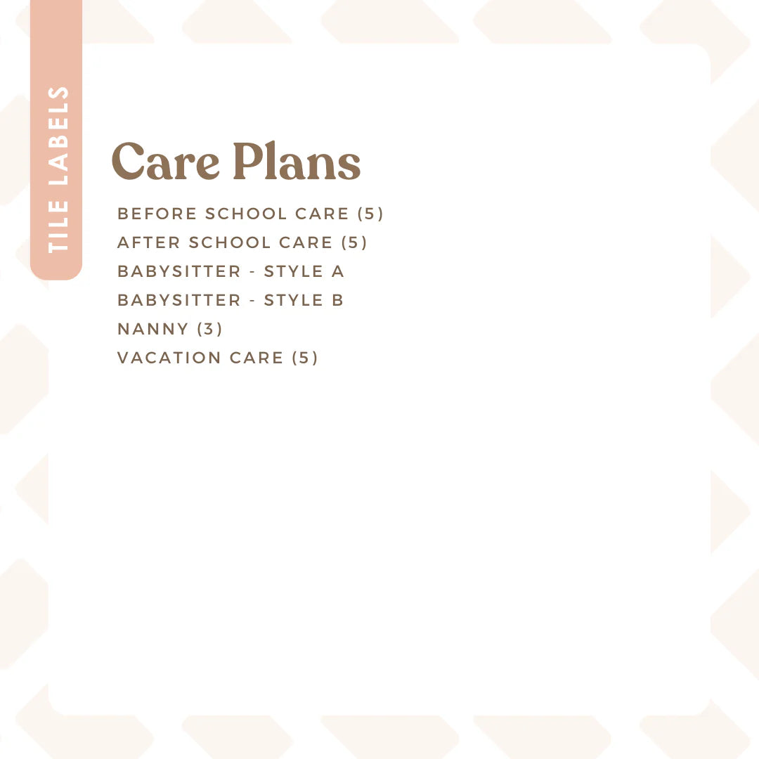 Tile Labels - Care Plans