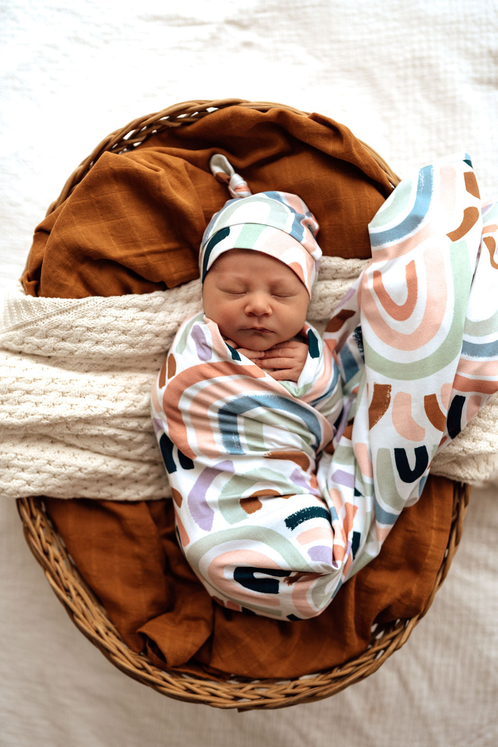 Baby Jersey Wrap Set - Rainbow