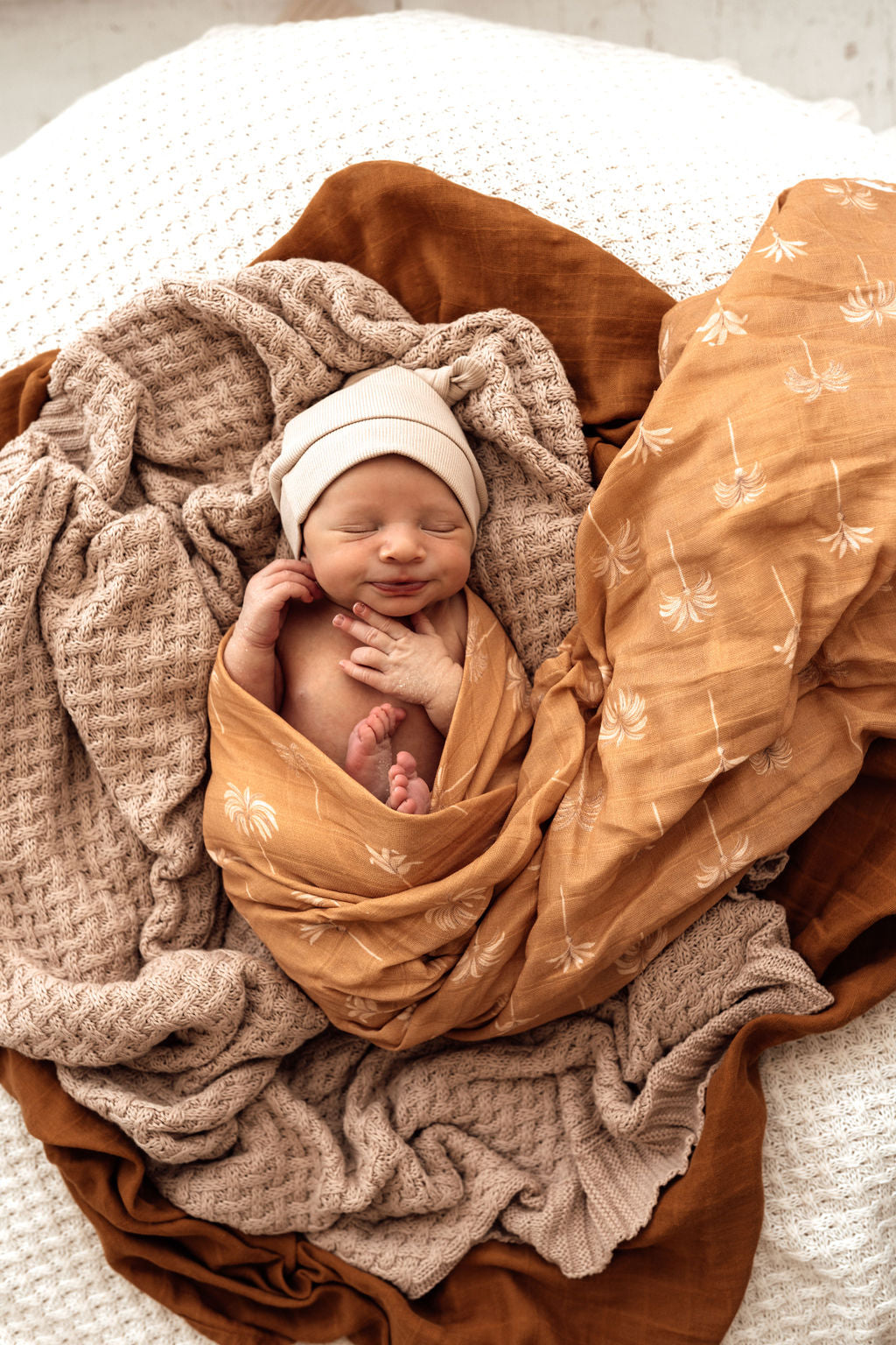 Muslin Wrap - Bronze Palm
