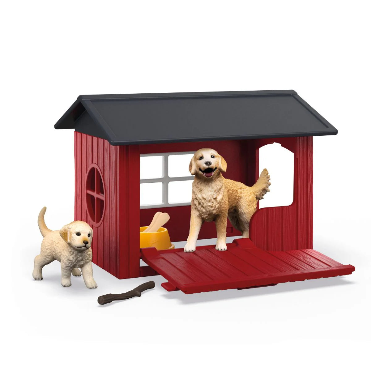 Dog Kennel with Golden Retrievers