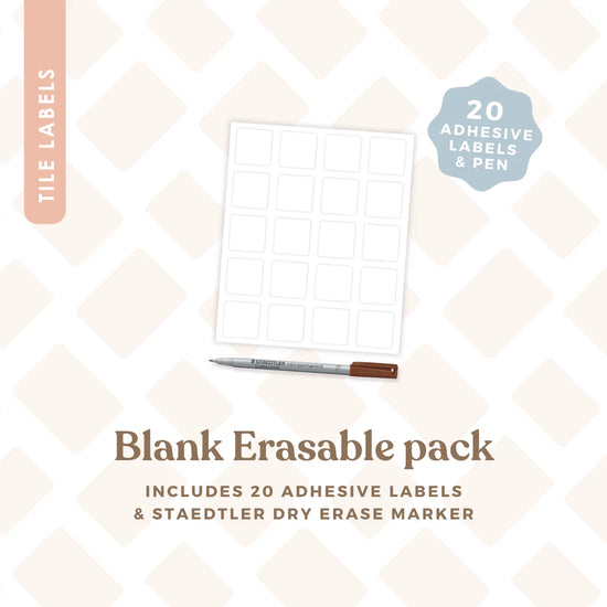 Tile Labels - Blank Erasable