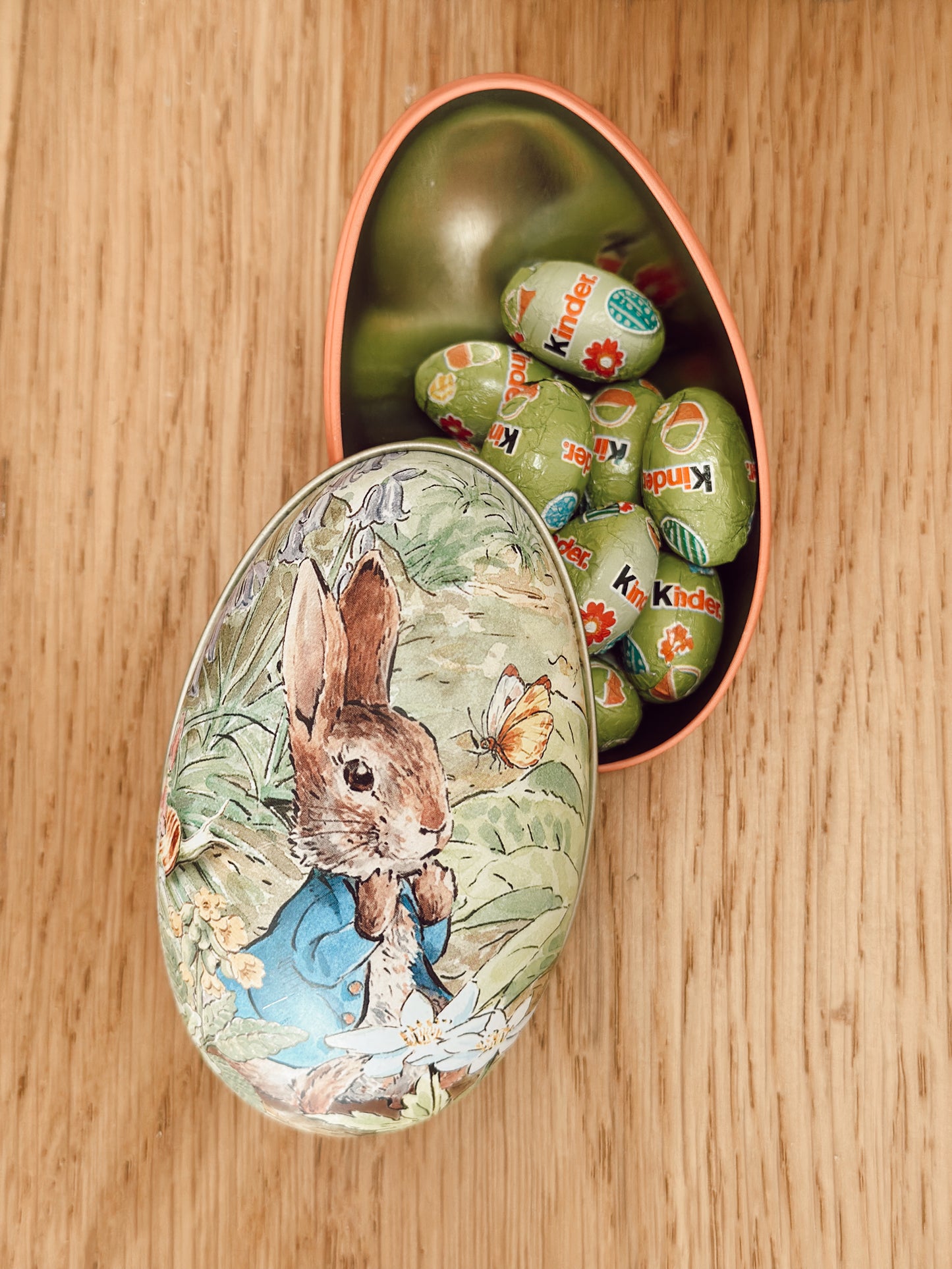 Peter Rabbit Egg Shaped Tin Asst