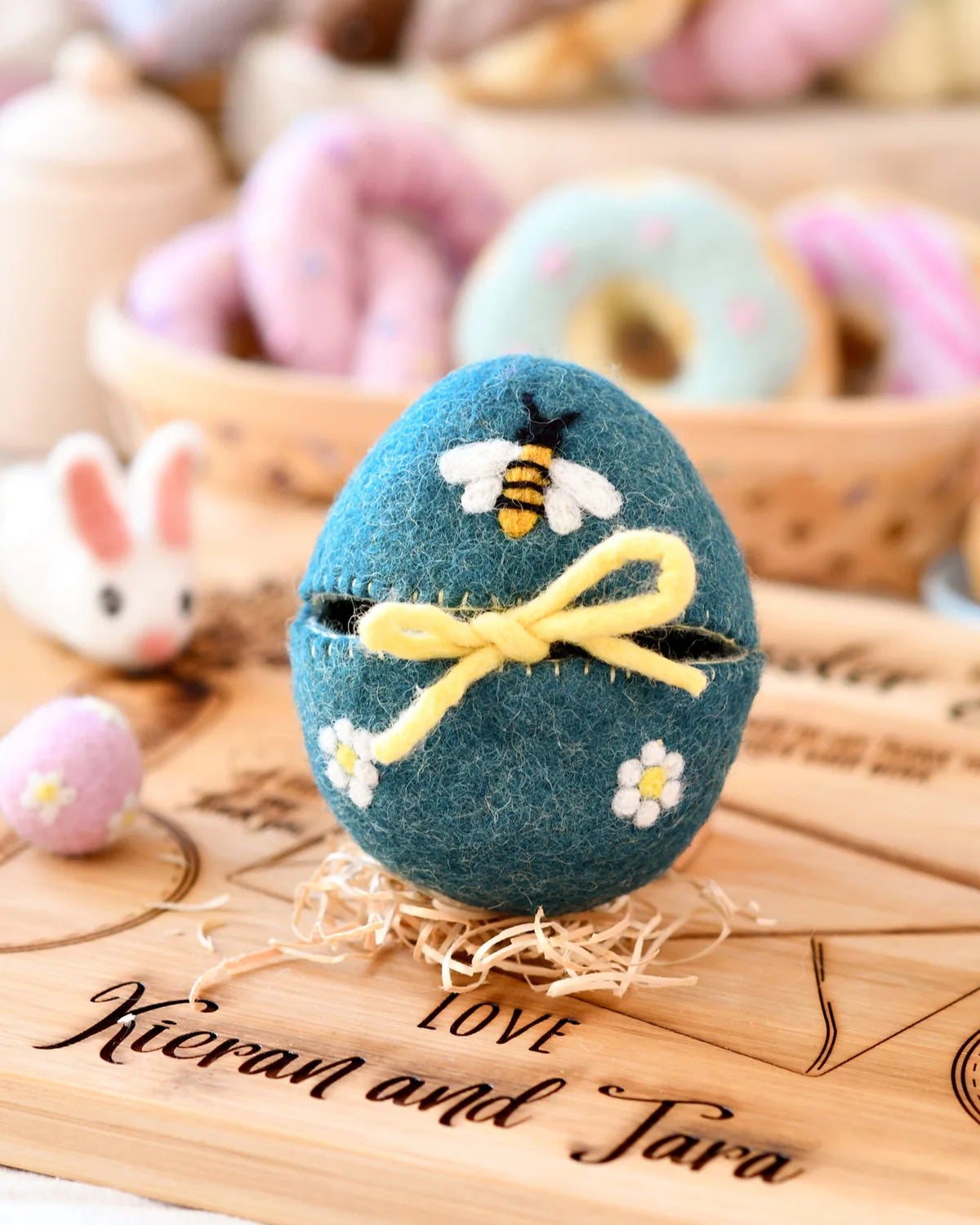 Felt Egg Cover - Blue Bee