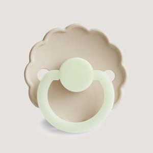 Night Glow in the Dark Daisy Dummy Latex - Set of 2 - Size 2 - Cream and Croissant