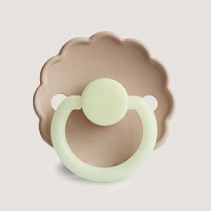 Night Glow in the Dark Daisy Dummy Latex - Set of 2 - Size 2 - Cream and Croissant