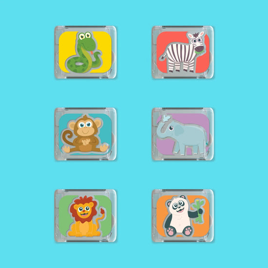 Glo Pal Cubes - Zoo Animals - 6 Pack Limited Edition