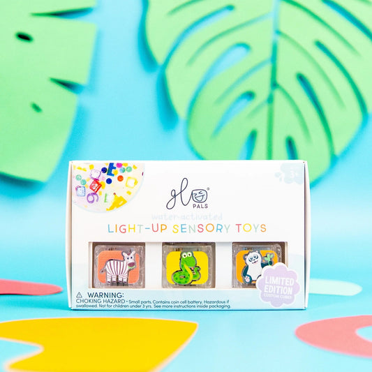Glo Pal Cubes - Zoo Animals - 6 Pack Limited Edition