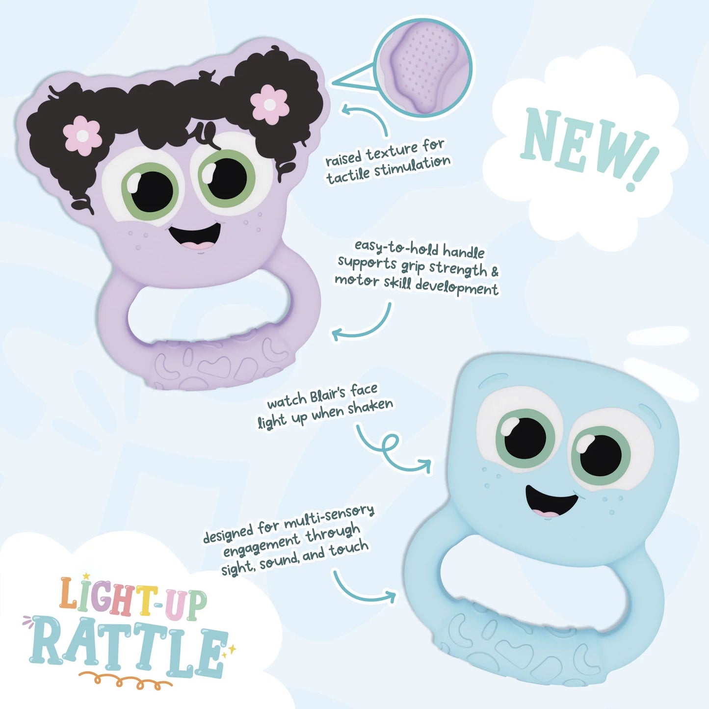 Glo Pal Light Up Rattle - Blair Blue