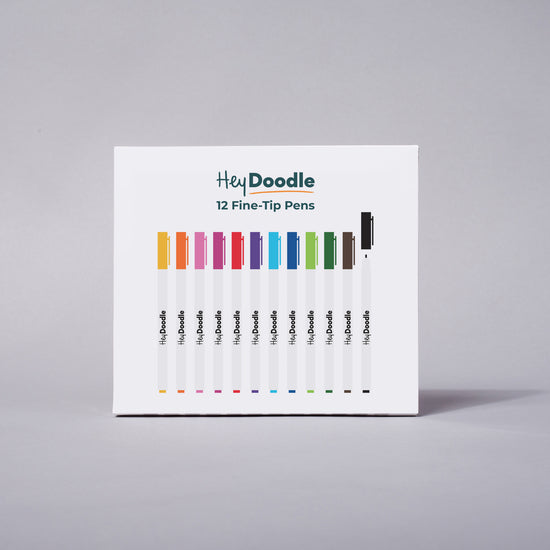 Hey Doodle Markers - Set of 12 - Fine Tip