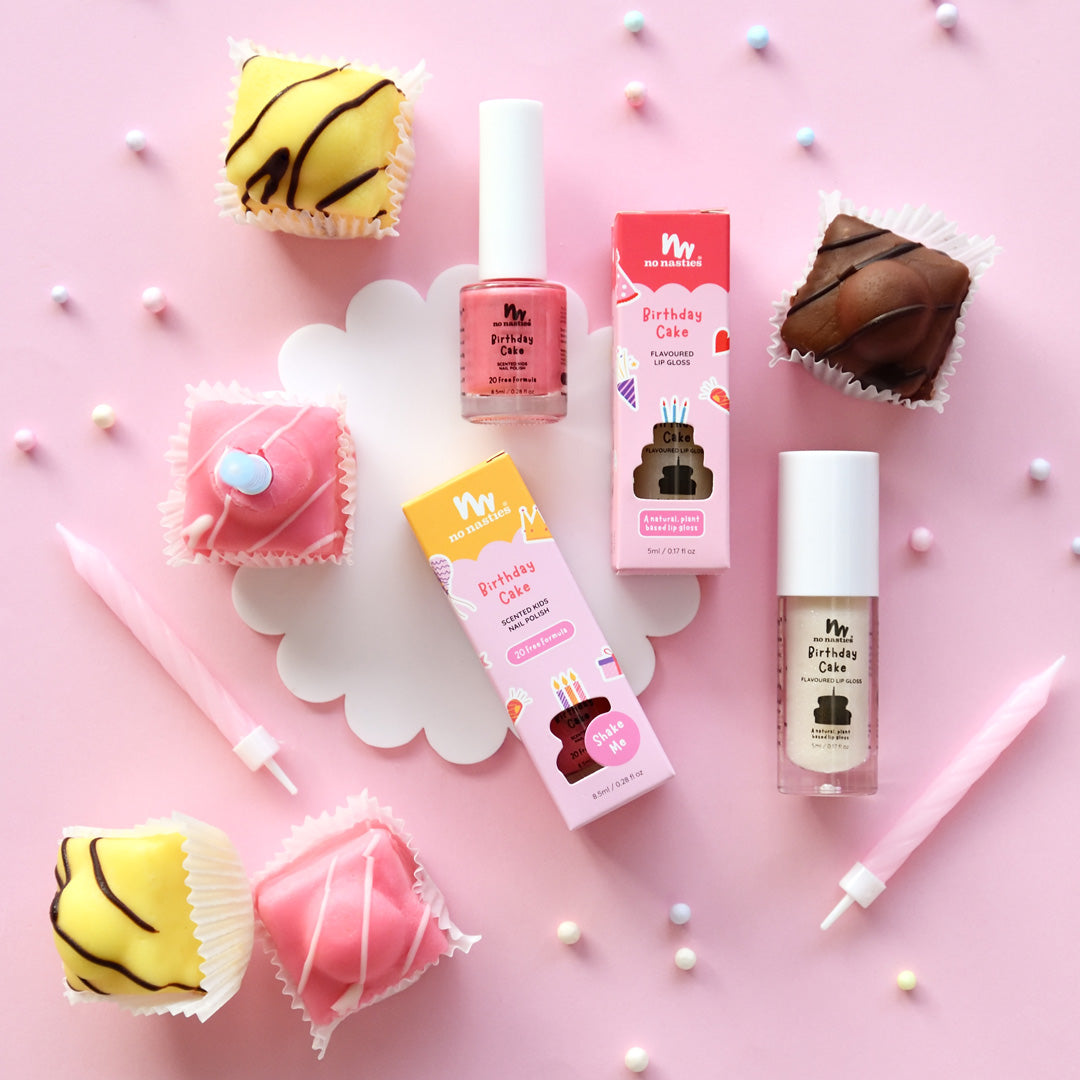 Scented Water Based Nail Polish - Birthday Cake - Pastel Pink