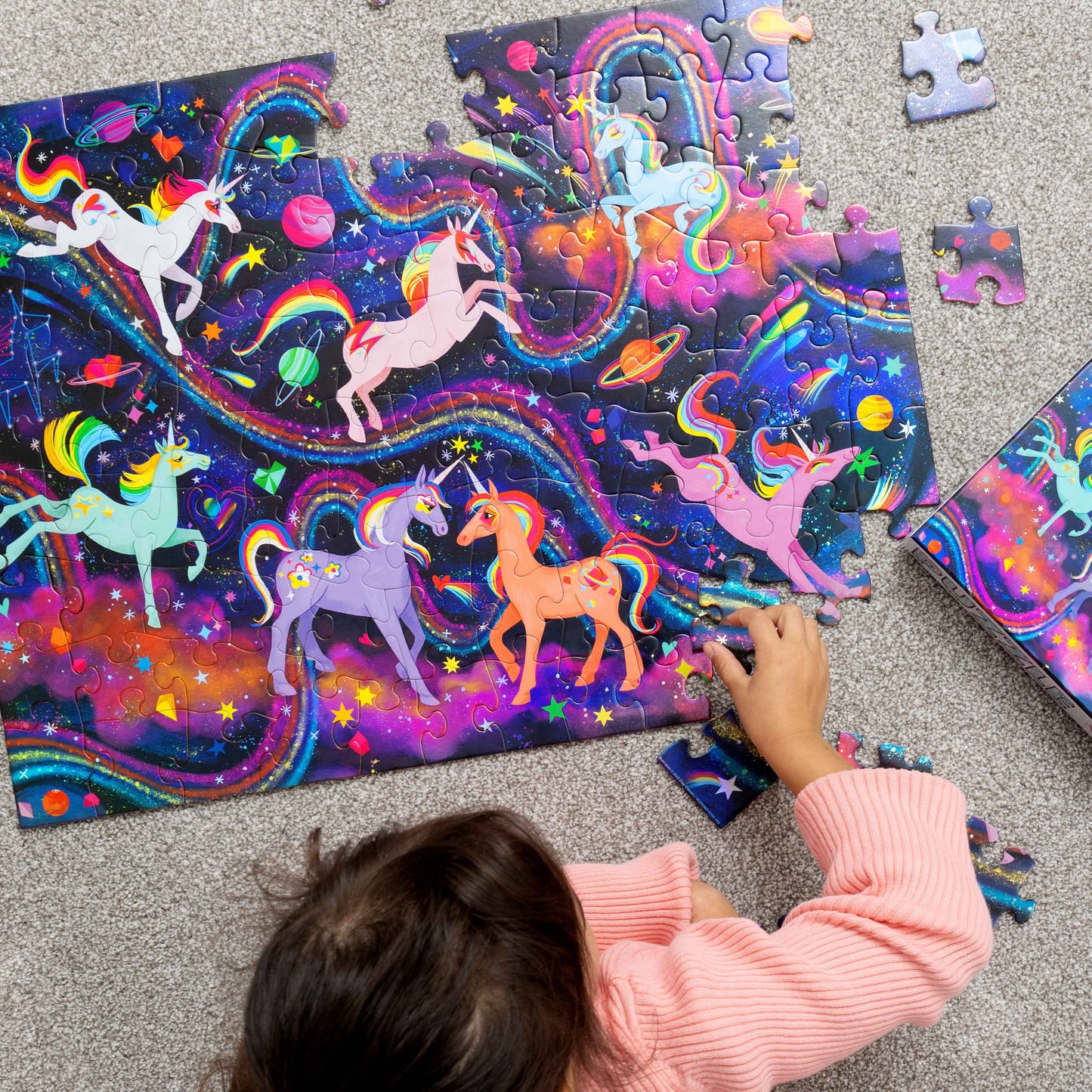 Foil Puzzle 100 pc - Unicorn Galaxy