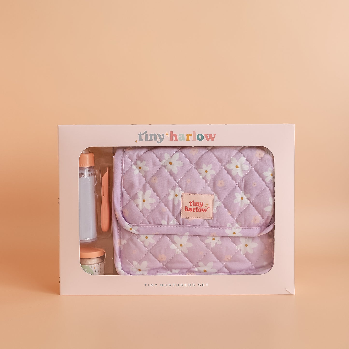 Tiny Nurturers Doll's Nappy Bag and Set - Lilac Daisy