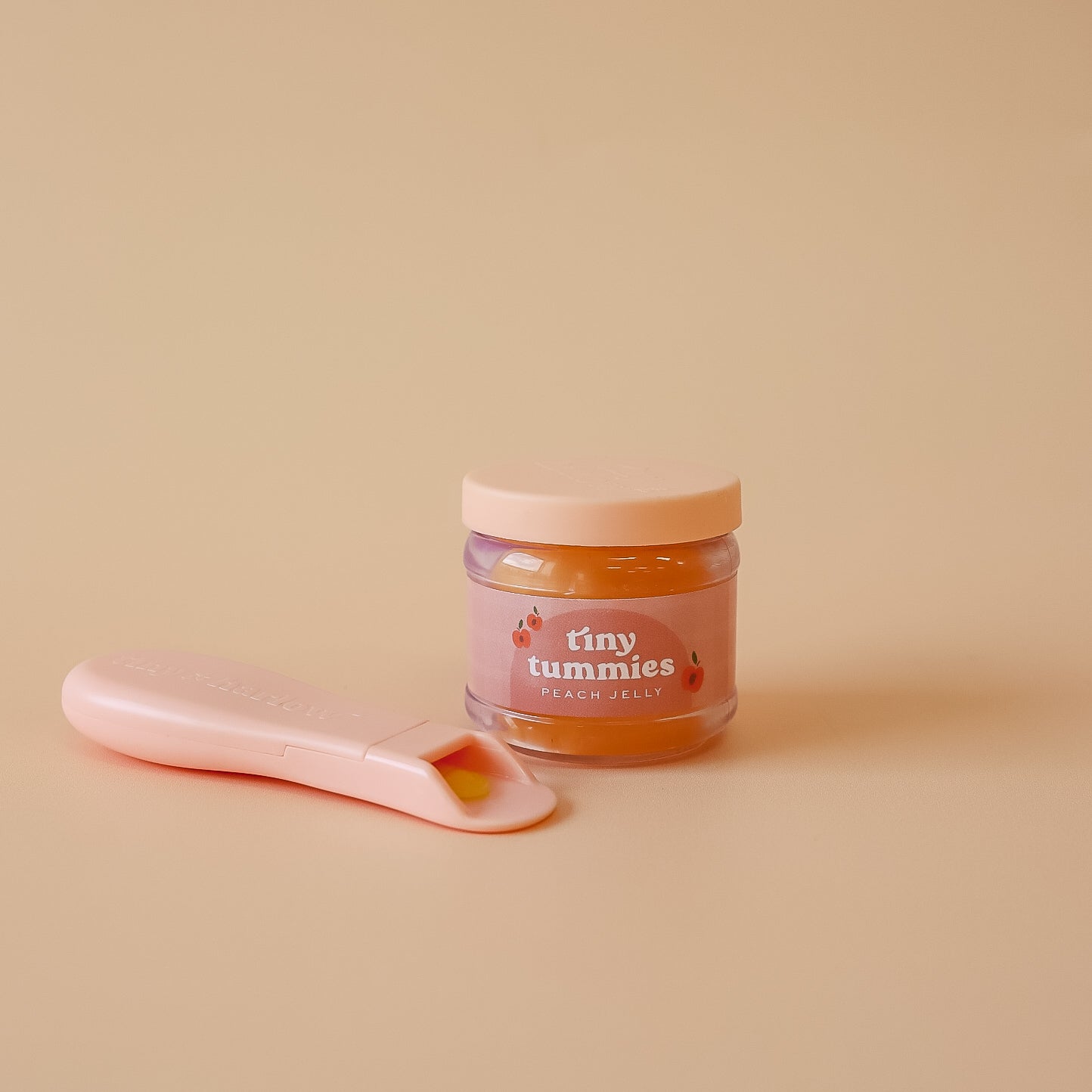 Tiny Harlow's Tiny Tummies Magic Peach Jelly Jar and Spoon