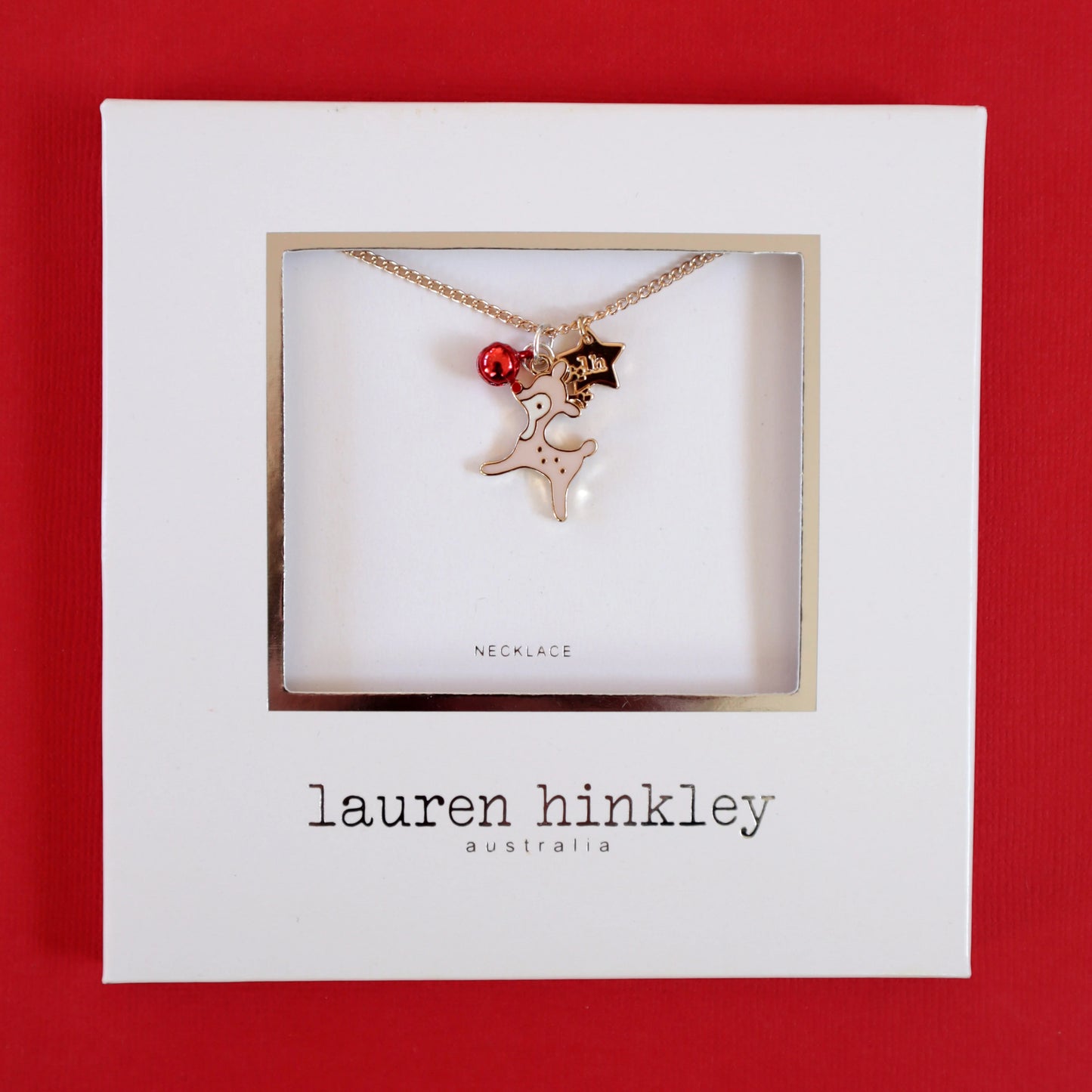 PRE ORDER - Necklace - Jingle Bell Reindeer