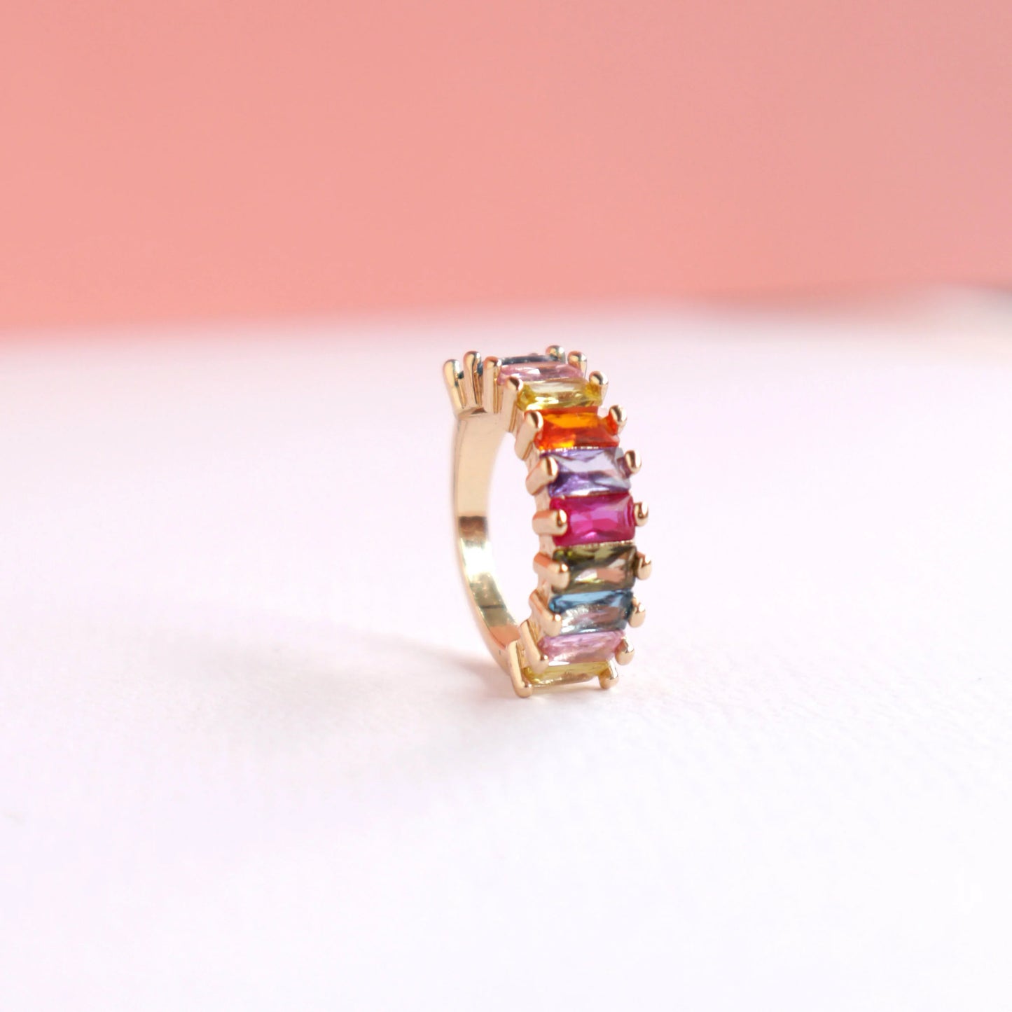 PRE ORDER - Ring - Endless Rainbow in Velvet Crown Box