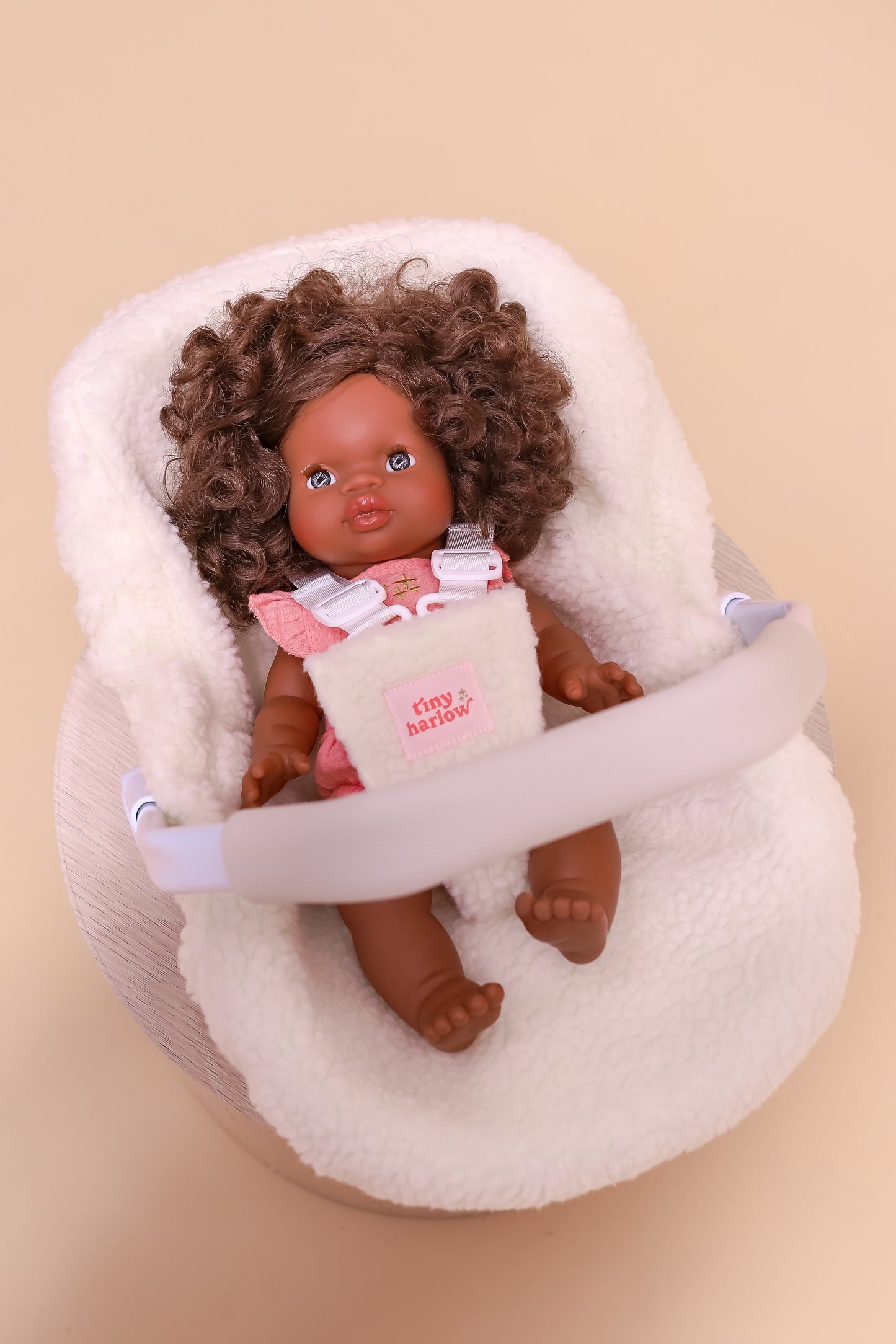 Doll's Car Seat Capsule - Cream Sherpa
