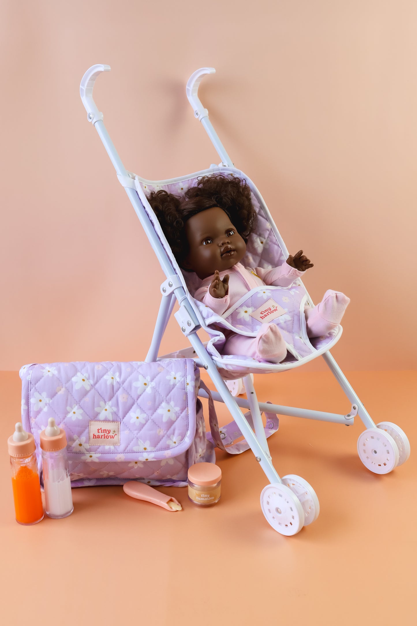 Folding Dolls Stroller - Lilac Daisy