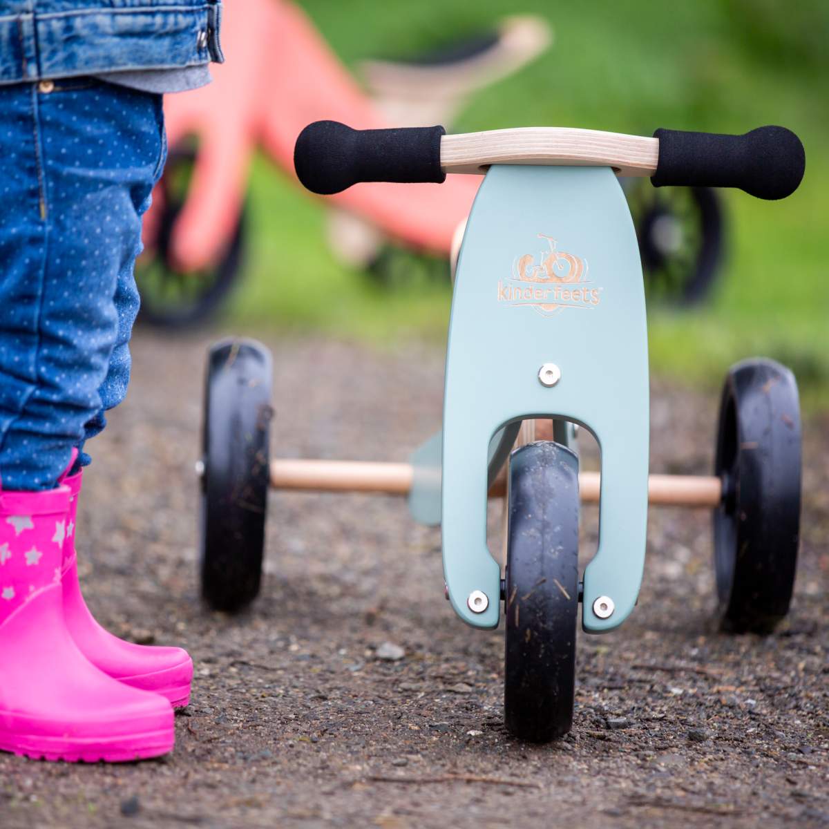 Kinderfeets 2 in 1 Tiny Tot Trike and Balance Bike - Sage