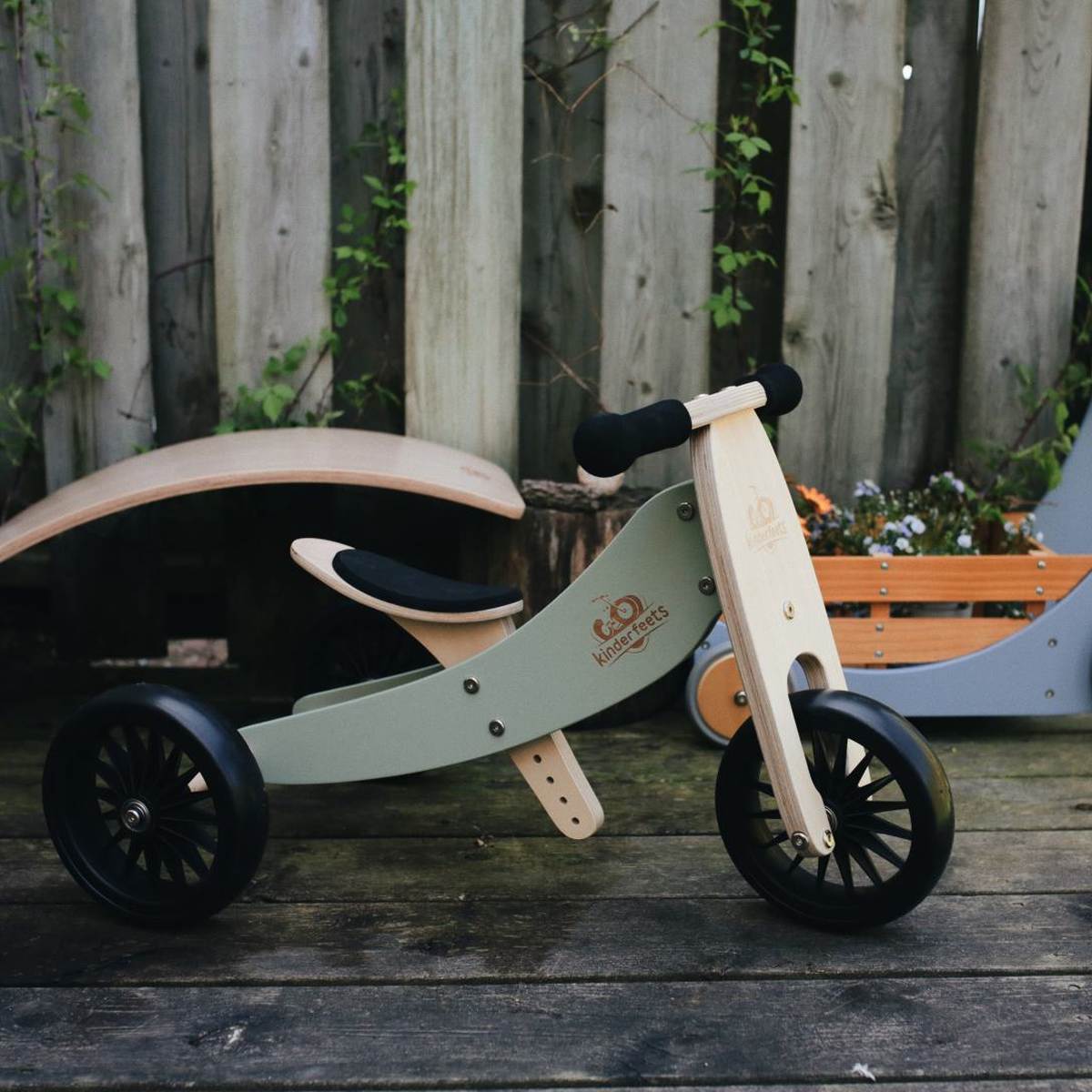 Kinderfeets 2 in 1 Tiny Tot Trike and Balance Bike - Sage
